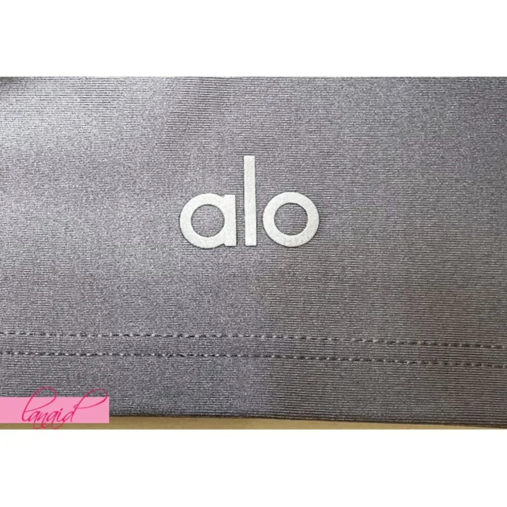 Alo Airlift Advantage Racerback Bra Fog Padded Sports Tank Exercise Crop Top XS